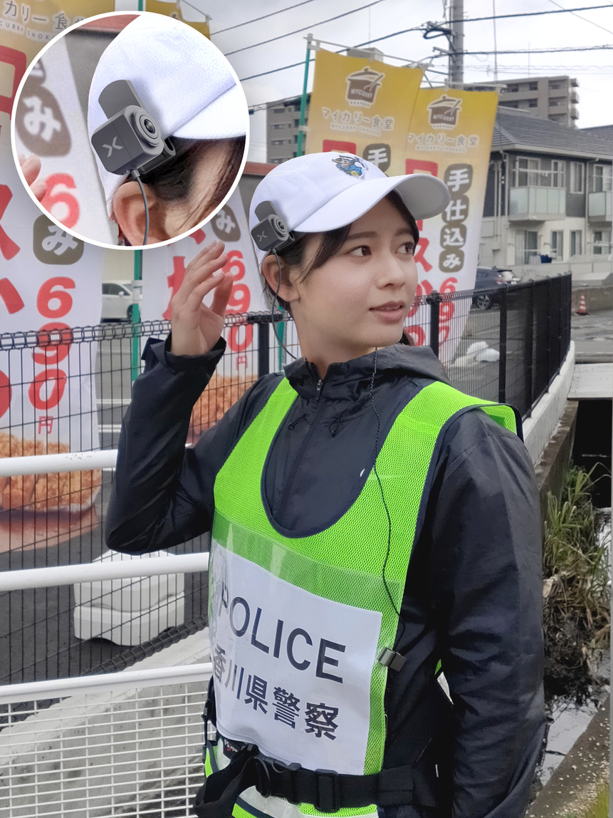 警視庁　レプリカ帽子セット Xacti LIVE」がテレビ大阪・報道番組に登場